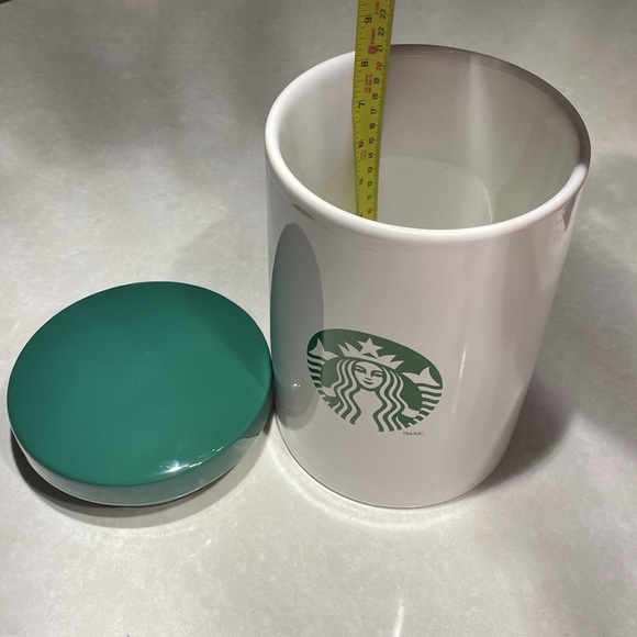 Starbucks large coffee canister. Green Mermaid branding  logo 9.5 tall ⭐️⭐️⭐️⭐️ - Picture 8 of 13
